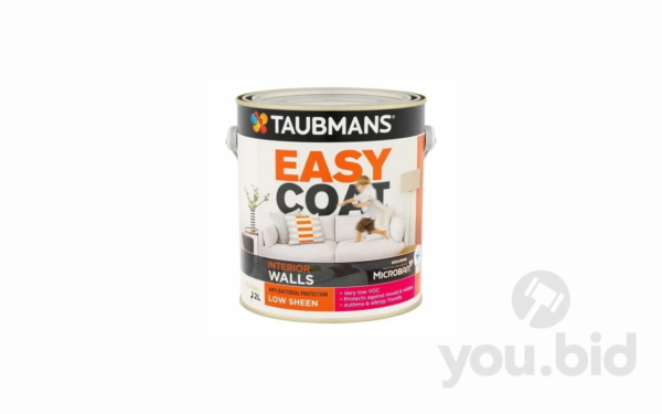 TAUBMANS Easy Coat Low Sheen Neutral Interior Walls 2L – Lot of 2 you.bid - Online Auctions Australia